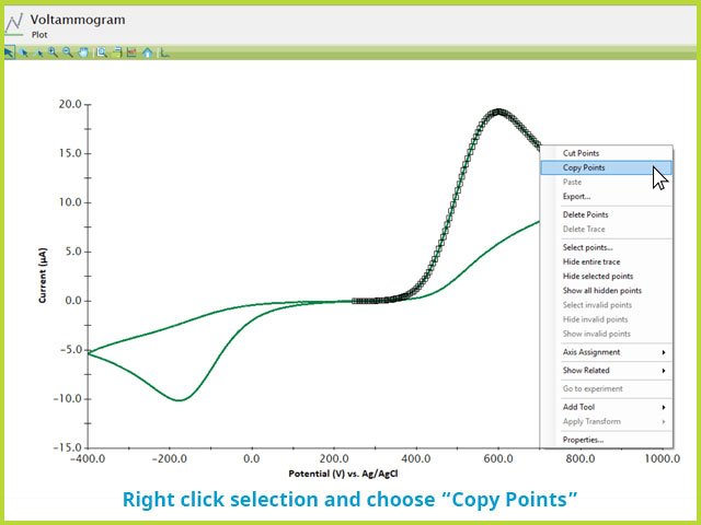 Copy Selected Points to Clipboard with Right-Click Menu in AfterMath