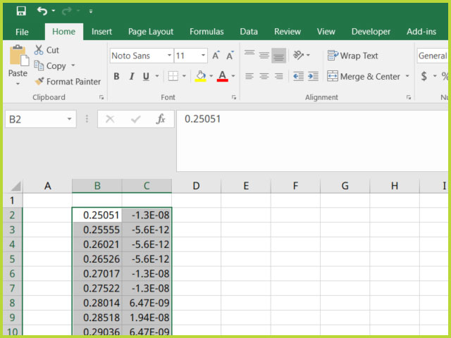 Quick Export of Selected Points/Segments in AfterMath to an External Spredsheet (Quick Export)