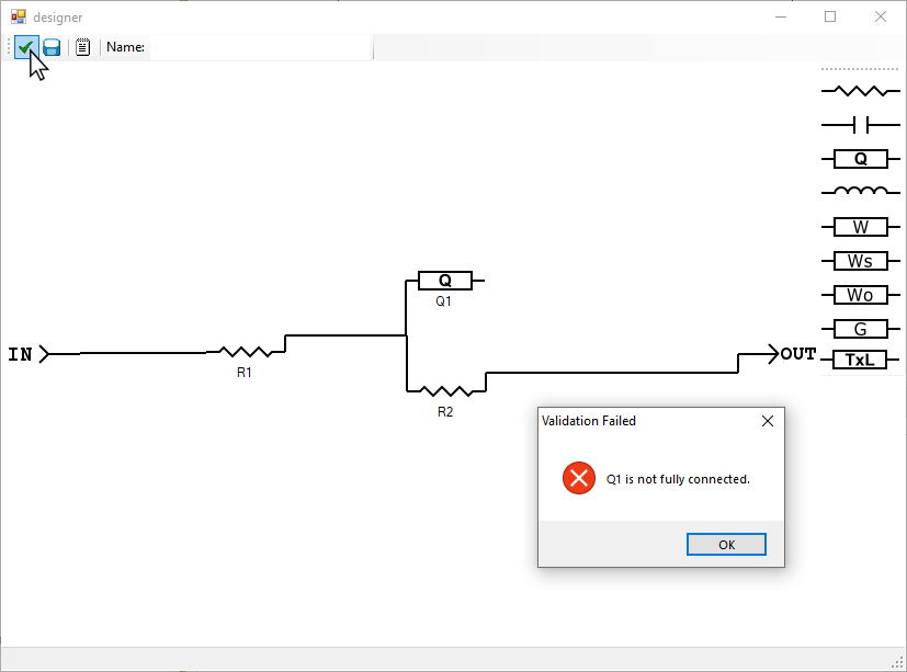 AfterMath Custom Circuit Validation Check with Invalid Circuit