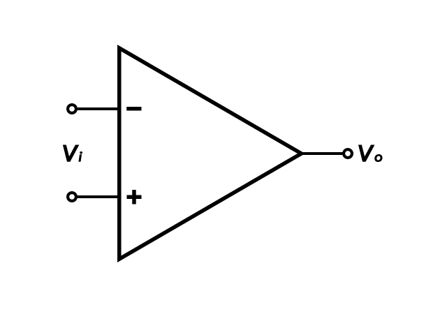 Operational Amplifier or Op-Amp simplified diagram