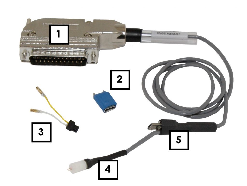 Standard WaveNeuro Headstage Cable Kit Labeled