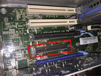 PCIe Slot (Red Rectangle) on a PC Motherboard