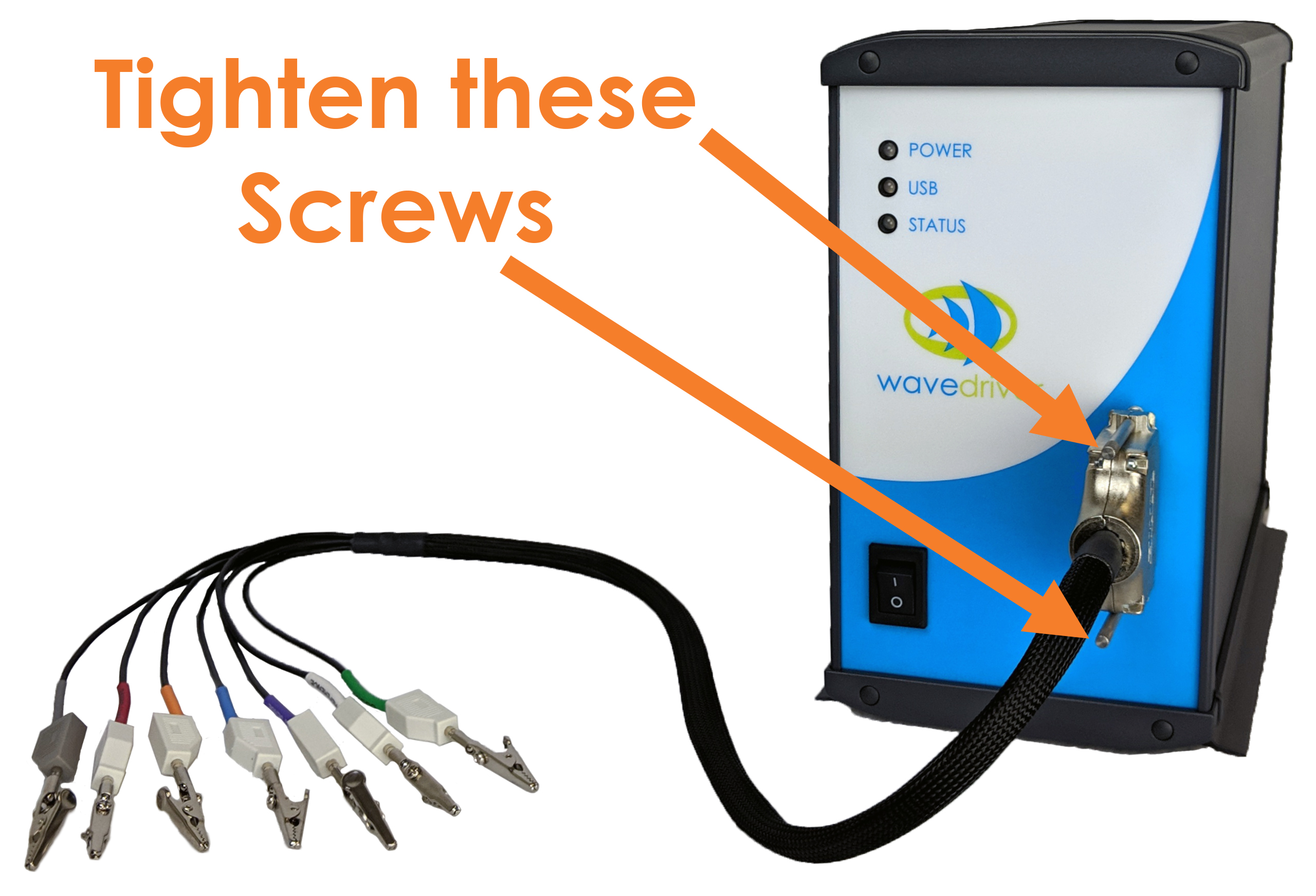 Secure Connection of the WaveDriver 40 Cell Cable to the Cell Port
