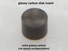 glassy carbon disk insert