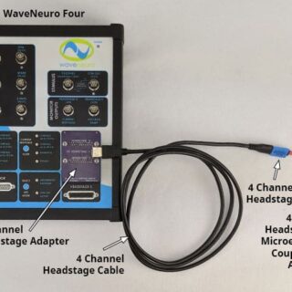 WaveNeuro Four Basic Bundle with 4-Channel Headstage Kit