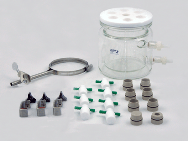 Rotating Cylinder Cell Kit, OpenTop, 15 mm OD RCE, Water Jacket